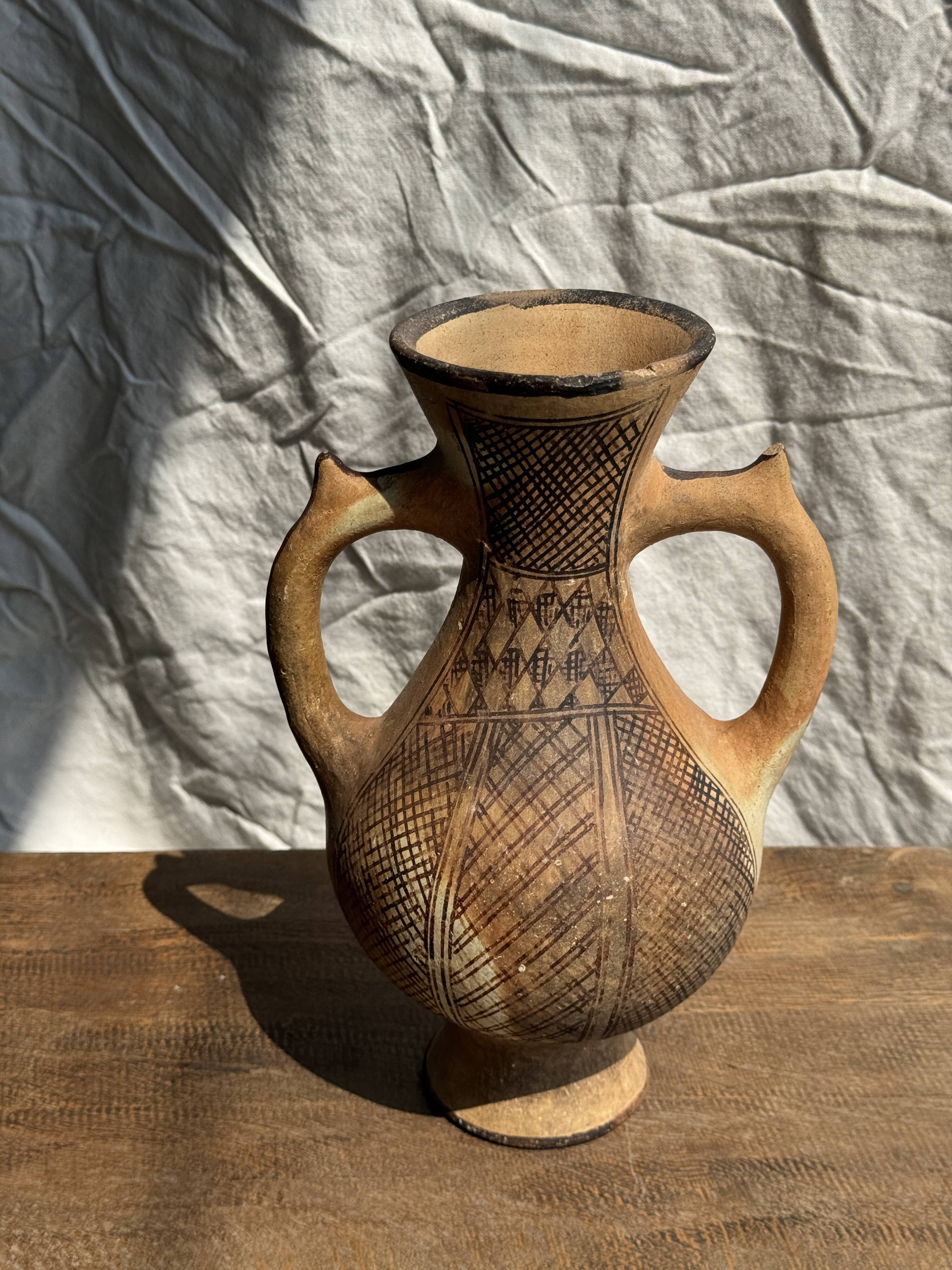 Decorative vase in the shape of an antique style amphora H27
