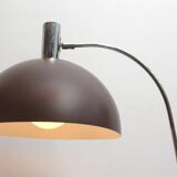 1970s floor lamp in brown and chrome
