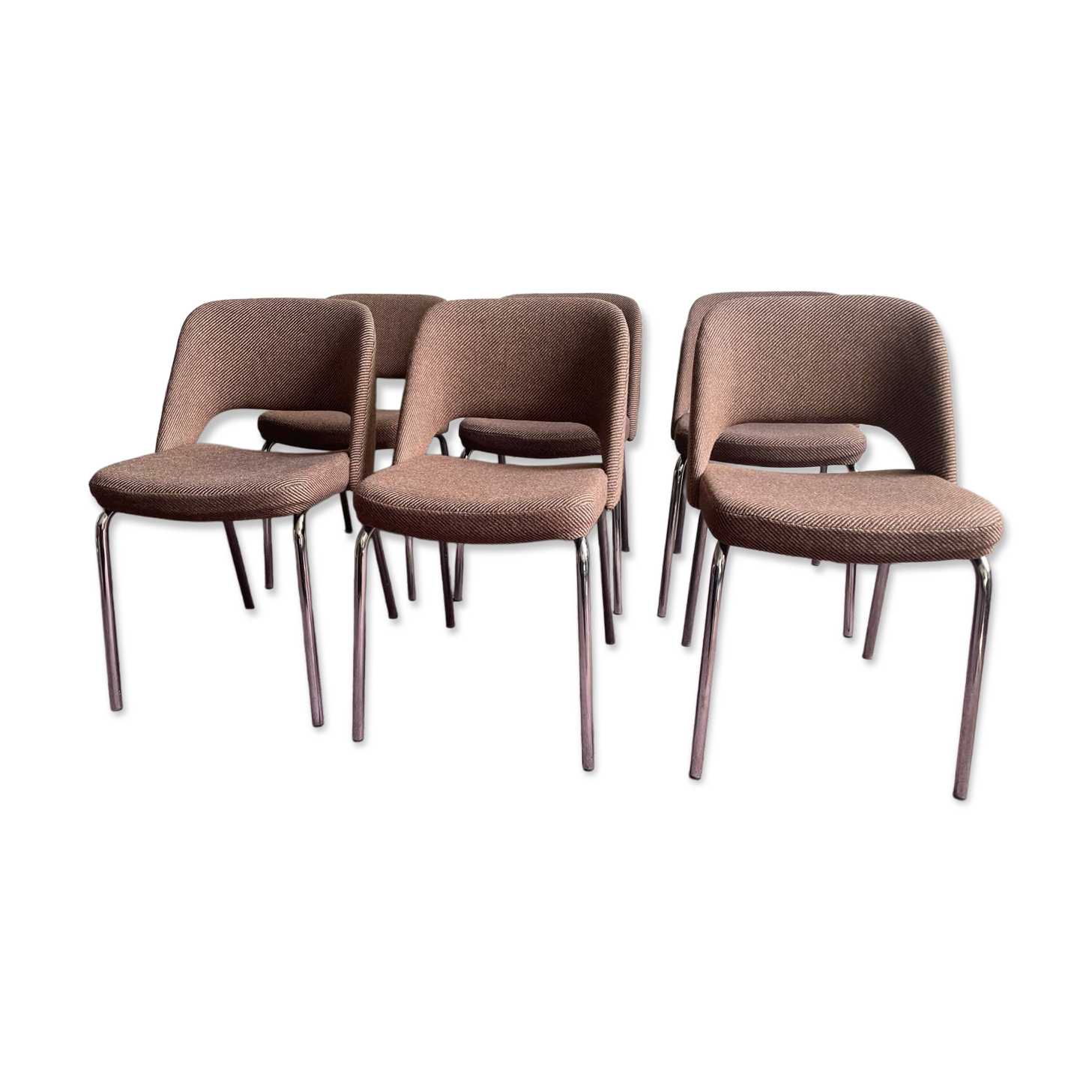 Set of 6 barrel chairs