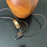 solid teak lamp from the 60s