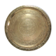 Moroccan patinated brass platter 70s
