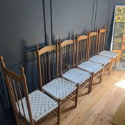 Rare ensemble de six chaises modele"Racine" de Roche Bobois.