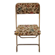 Vintage Lafuma folding chair in metal and floral pattern fabric