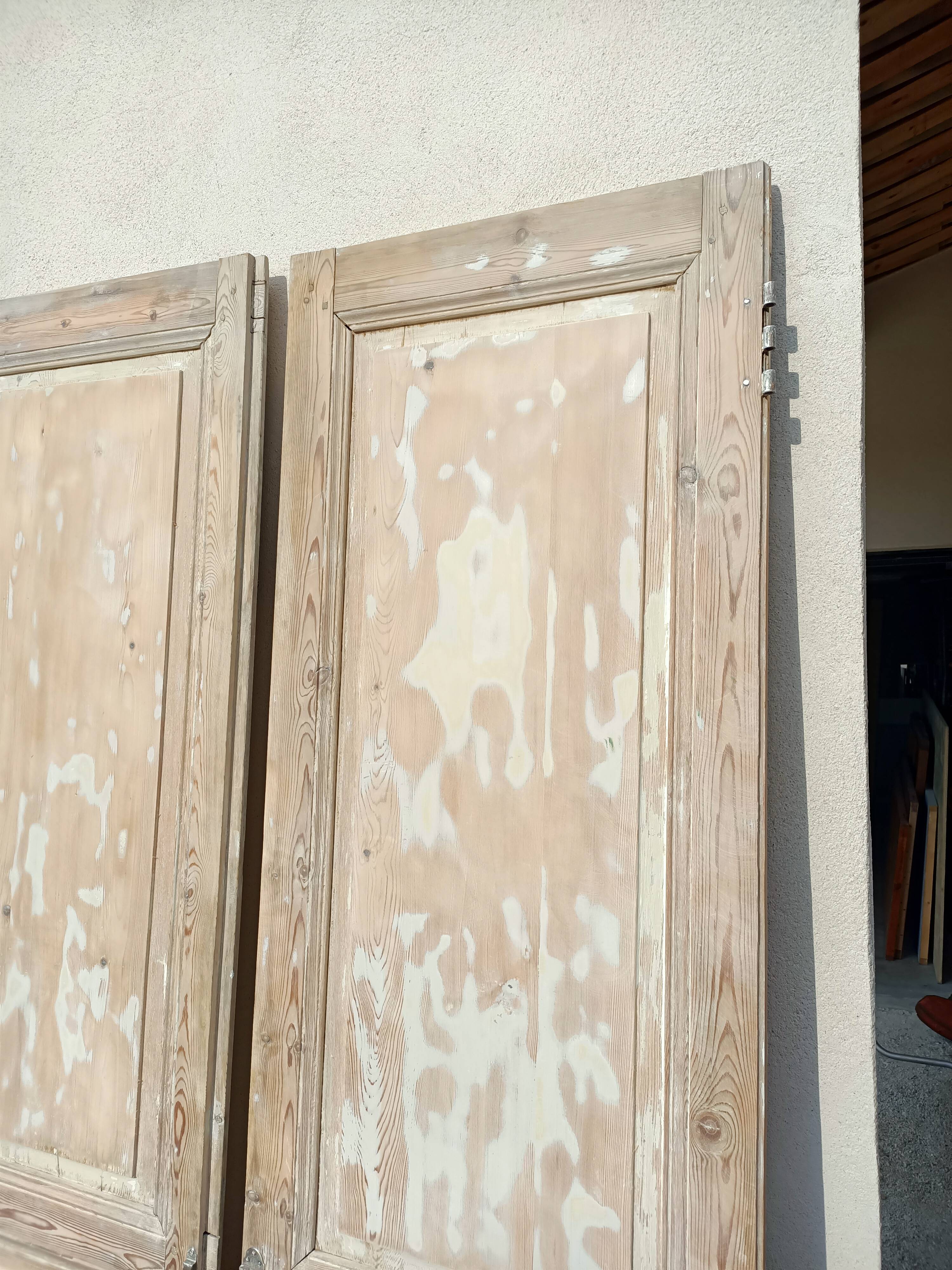 Pair of old fir doors 113x232