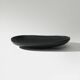 Organic shaped black wooden bowl, 1960s
