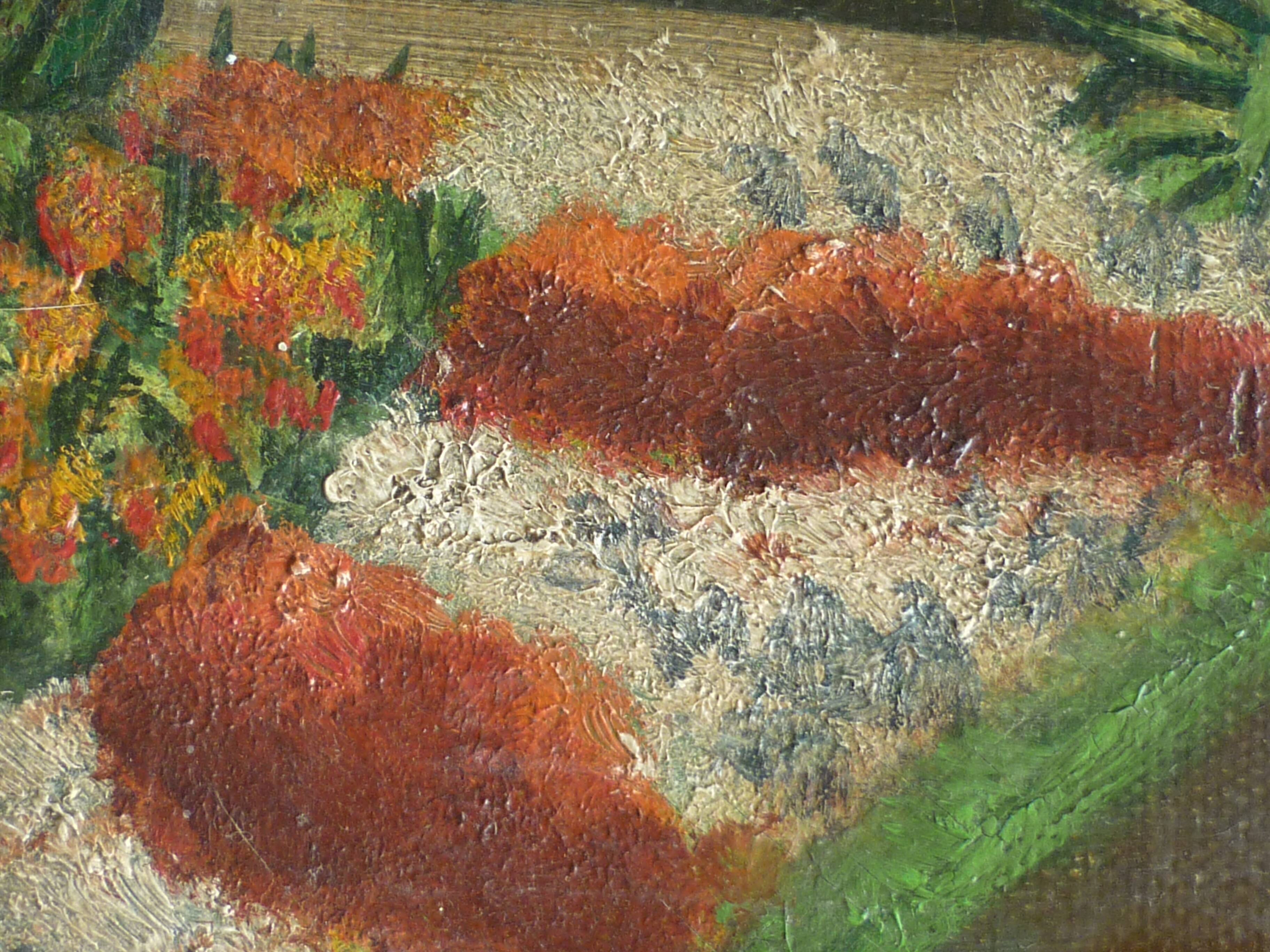 Table oil on wood park view