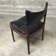 Set of 4 Rio palisander & black leather chairs, Modus model, by Kristian Vedel for Soren Willadsen
