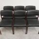 Set of 6 Mid Century Modern chairs in rosewood and leather by Bramin.
