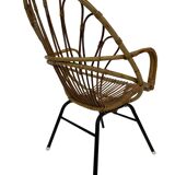 Rattan chair by Dirk van Sliedregt Rohe Noordwolde 1960 in the Netherlands