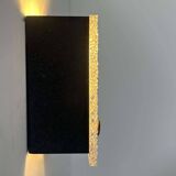 Paire d'applique  vintage, Perspex et métal laqué noir, France 1960