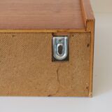 Wall shelf, Scandinavian teak wall bedside table, 1960