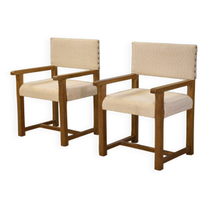 Paire de fauteuils brutalistes