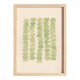 Abstract painting on sage green paper illustration b286 signed Eawy