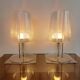 Pair of vintage Take plexiglass bedside lamps by Kartell
