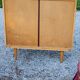 Vintage chest of drawers from the 60s in blond oak 4 drawers conical feet