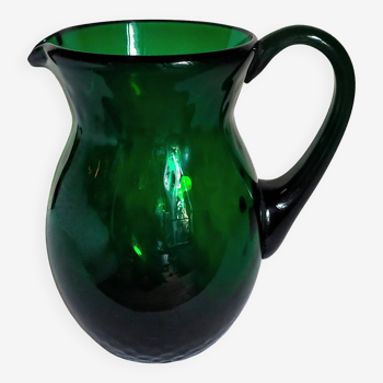 Vintage Empoli blown glass jug