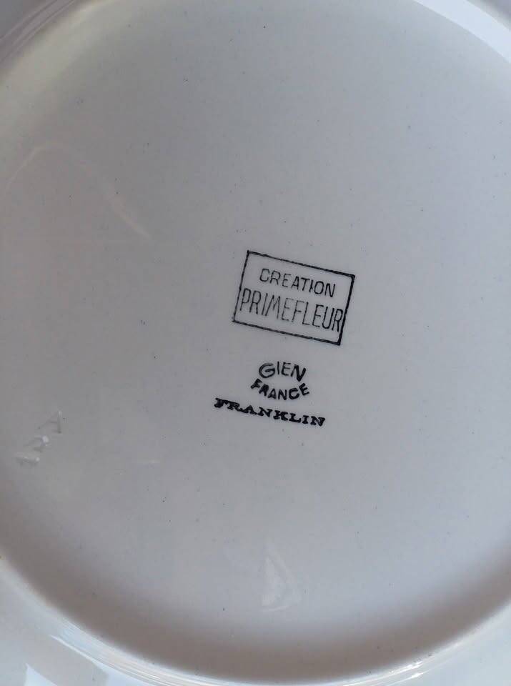 Round dish 30cm Gien franklin 1960