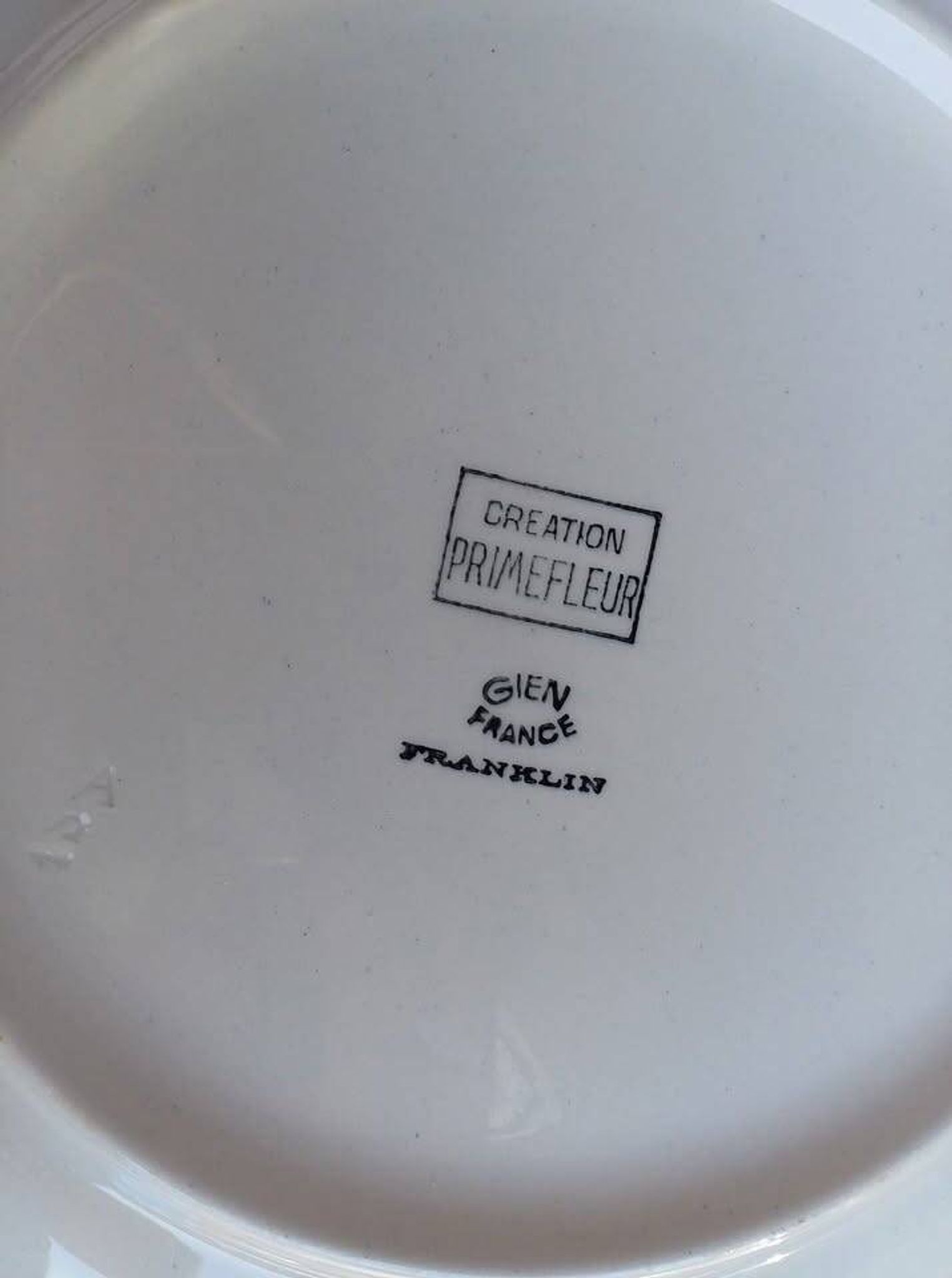 Round dish 30cm Gien franklin 1960
