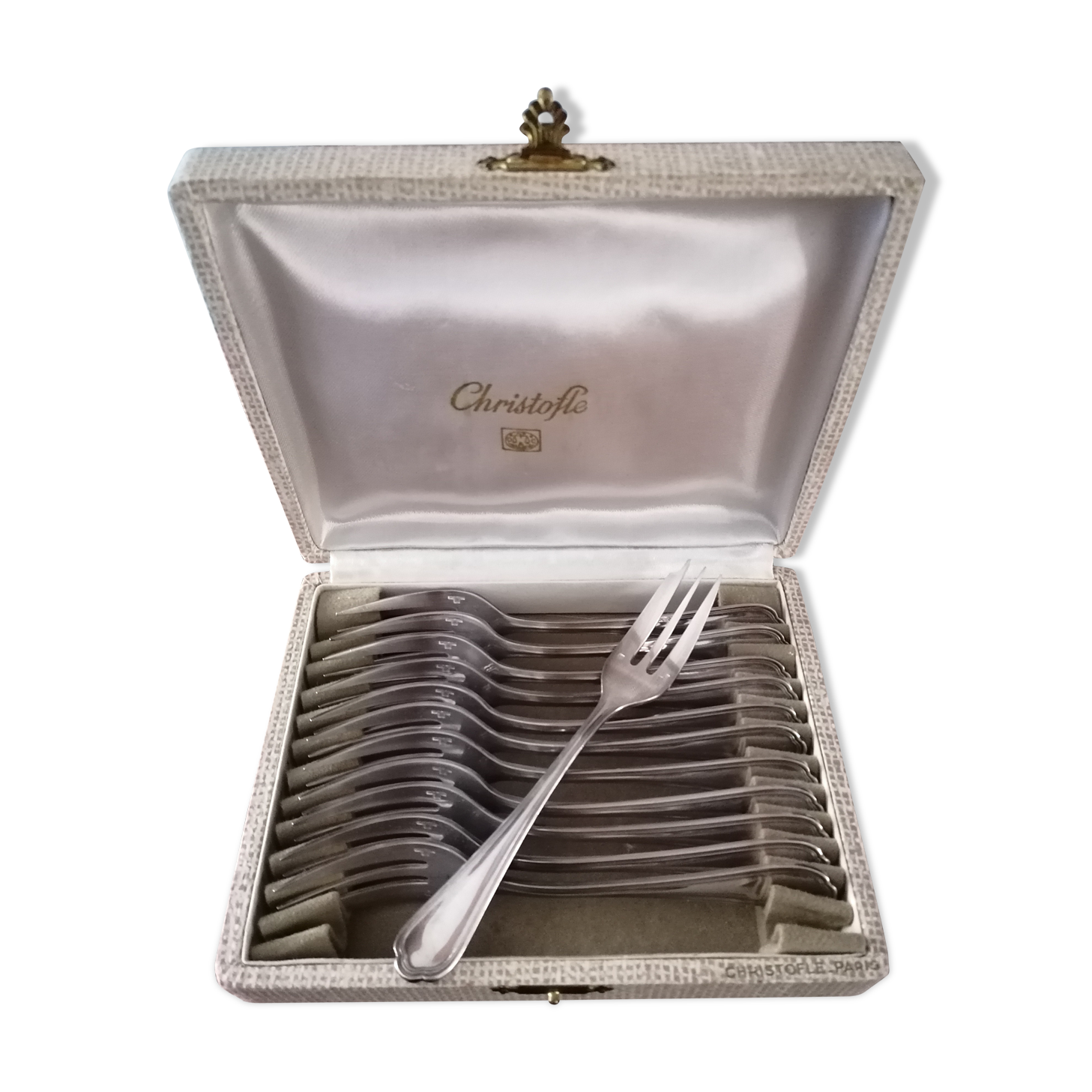 Set of 12 cake forks Christofle