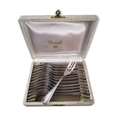 Set of 12 cake forks Christofle