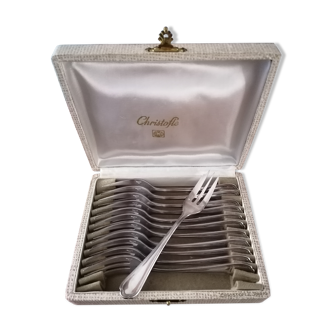 Set of 12 cake forks Christofle