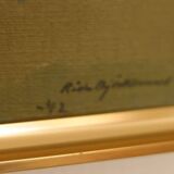 Mid Century Swedish Oil on Canvas – “Village” by Richard Björklund