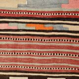 4x6 Red Pink Persian Kilim Rug, 131x196Cm