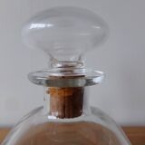 Carafe à whisky verre et étain