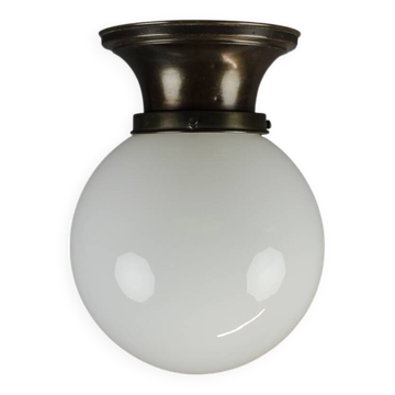 Art Deco Brass Ceiling Lamp, 1920s