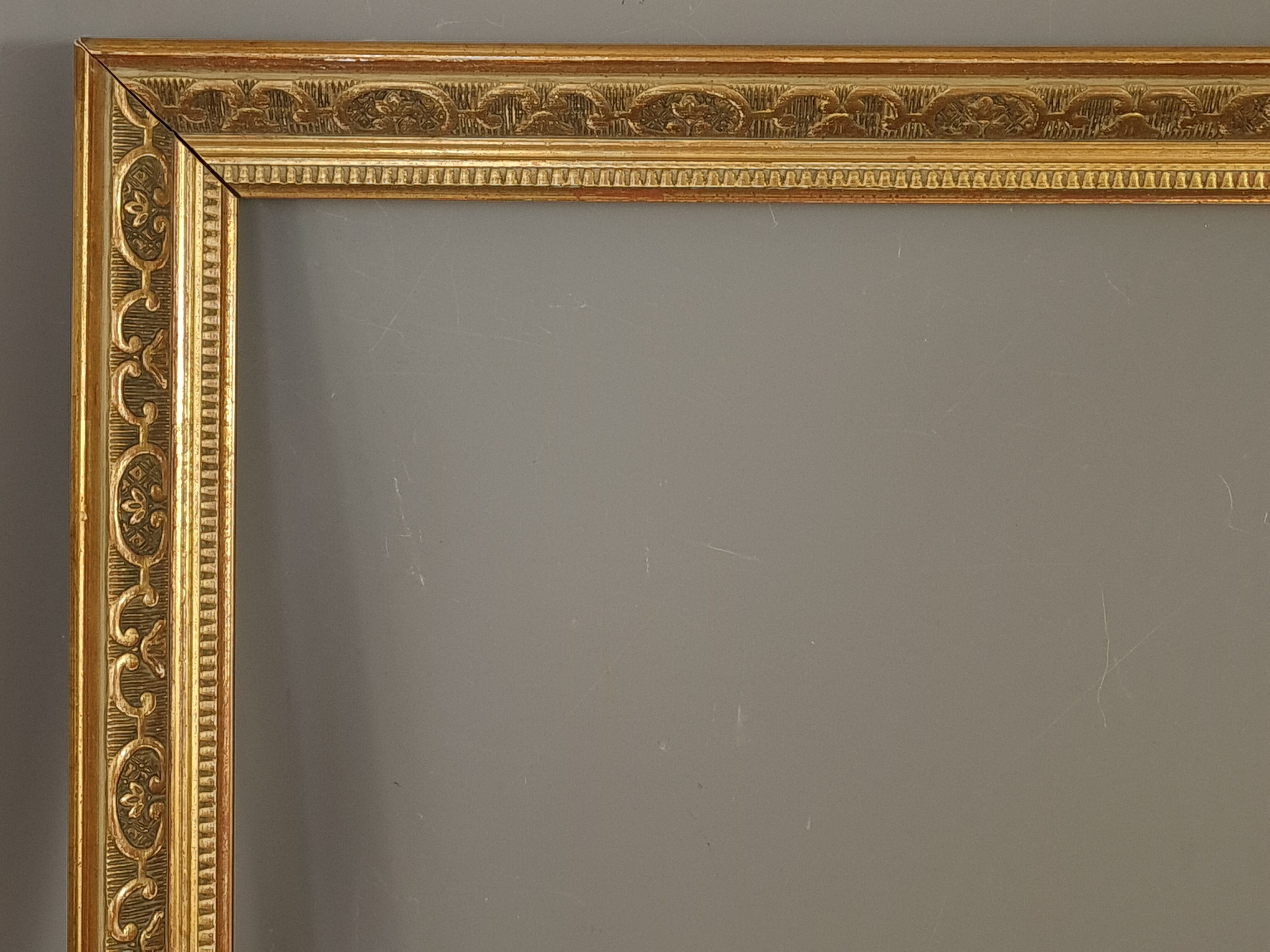 Frame decoration with berain gilded stucco wood 65x53.5 cm, foliage 58.9x47 cm SB