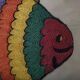 Vintage embroidered cushion cover 46x48 cm