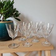 Set of 7 Baccarat Côte d'Azur wine glasses