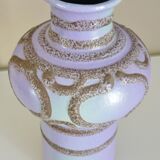 Glazed ceramic vase, abstract shape and decoration, fat lava, vintage 60s/70s