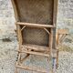 Chaise longue en rotin ancienne 20e siècle