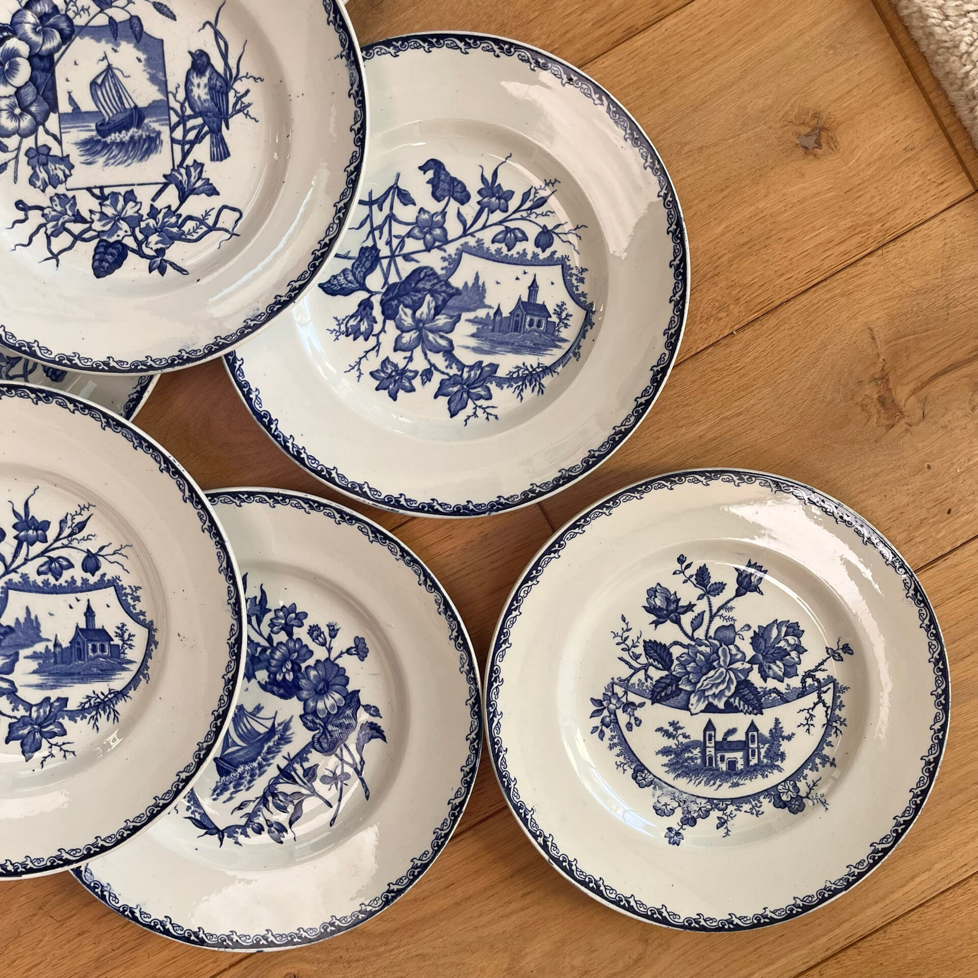 8 plates Terre de Fer Landscapes