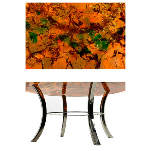 Table basse en résine fractale signée Henri Fernandez