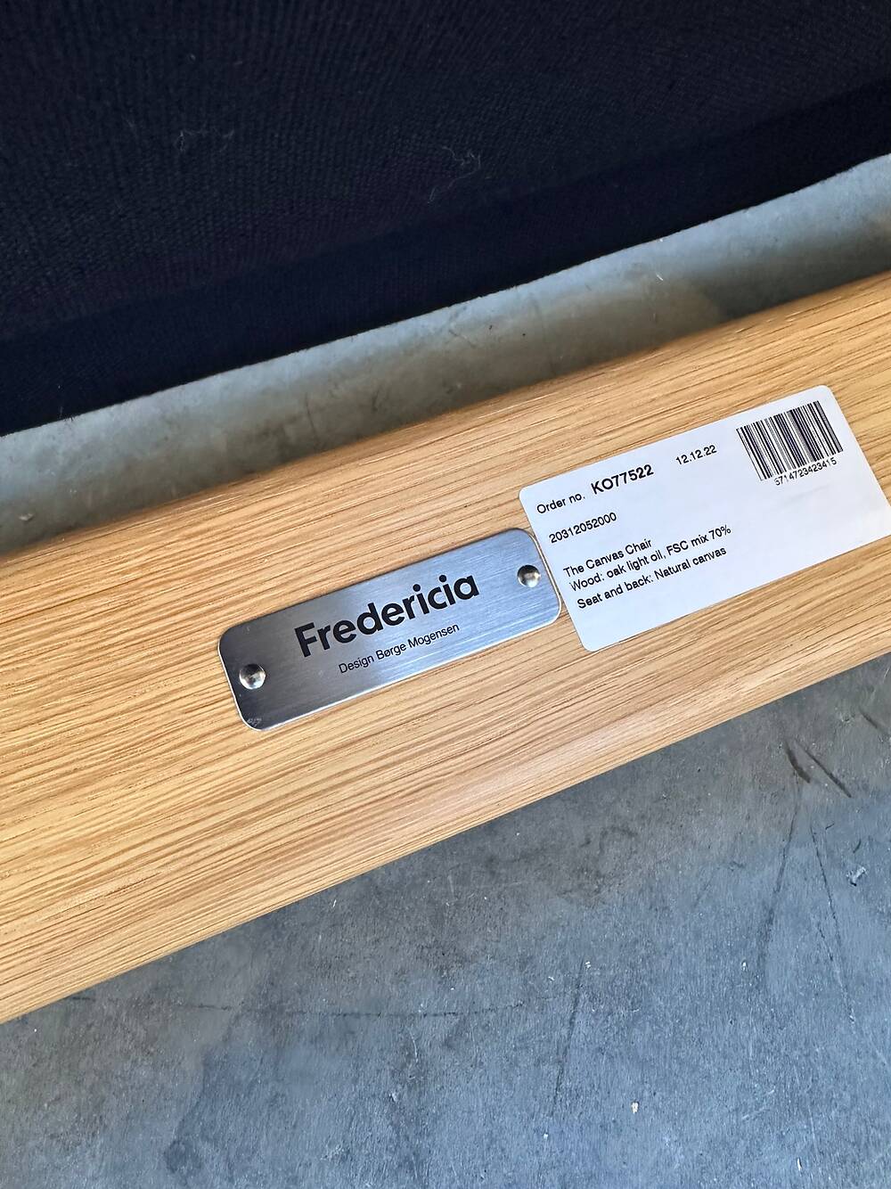 The Canvas chair 'Model 2031', Børge Mogensen, Fredericia, Denmark