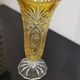 Ancient vase soliflore crystal chiseled yellow-orange
