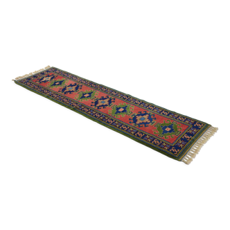 Anatolian handmade vintage rug 290 cm x 77 cm