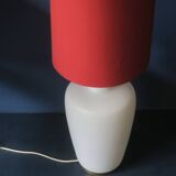 Mid century floor lamp in glass with tall shade, 1960s