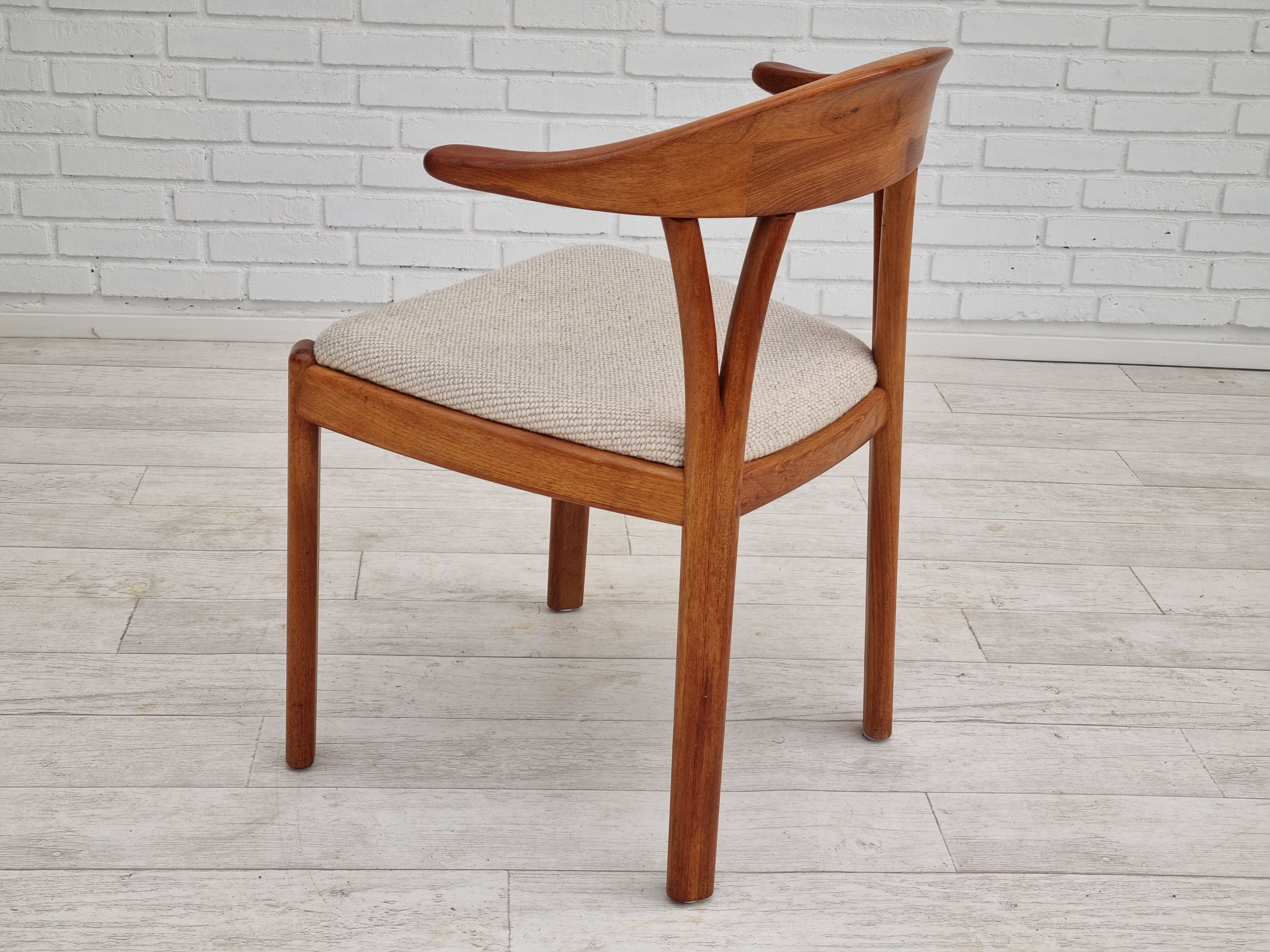 1960s, Danish design, armchair, teak wood, wool, original very good condition