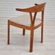 Fauteuil, bois de teck, laine