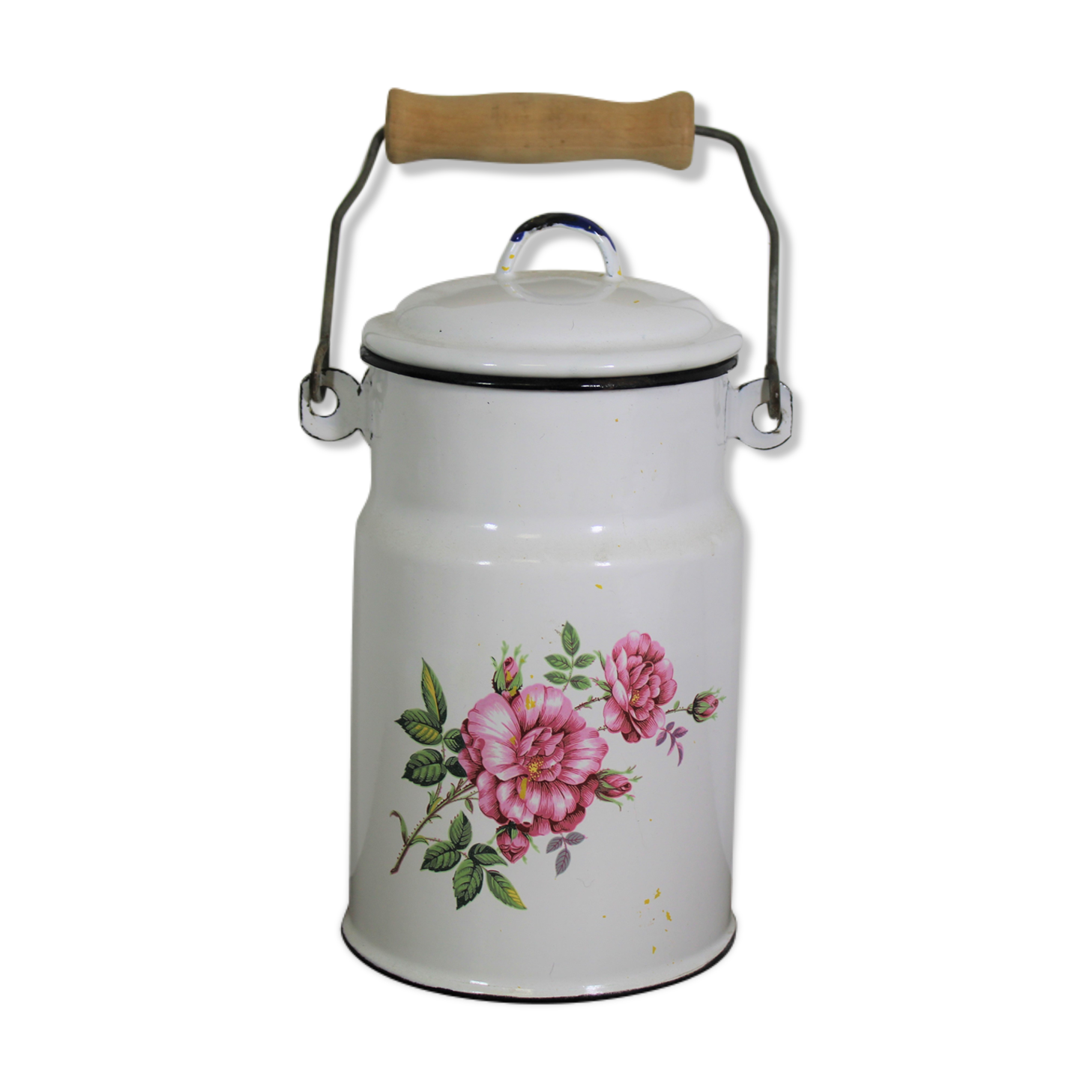 Enamelled sheet metal milk jar