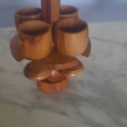 Lot de coquetiers en bois
