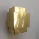 Polished brass cubic wall lamp circa 1960