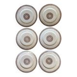 6 flat iron earth plates from Creil & Montereau