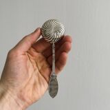 Petite cuillère à poudre ancienne métal argenté