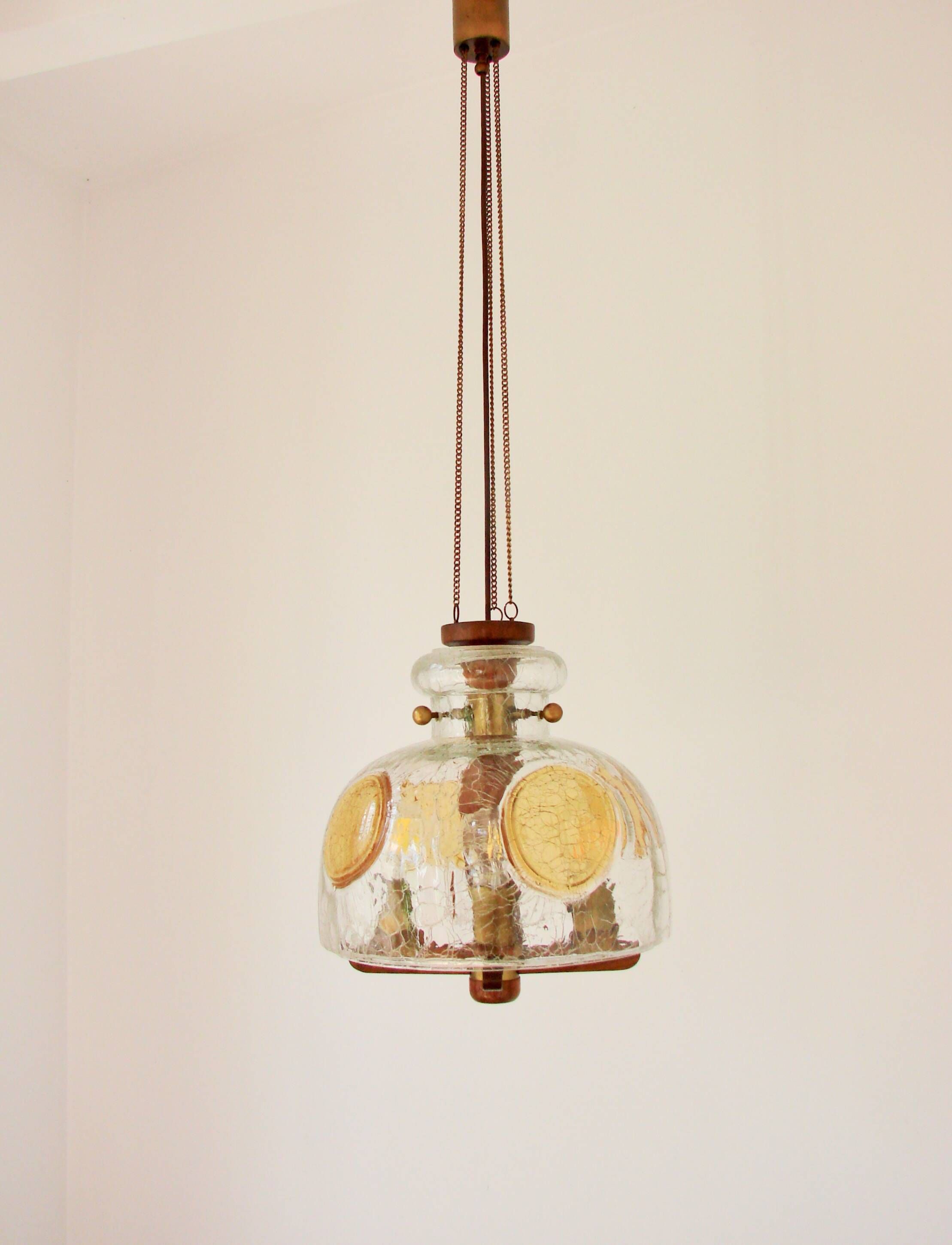 A modernist pendant light, 1970s.