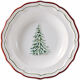 Set of 6 hollow plates christmas fillets
