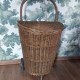 Wicker wheeled trolley